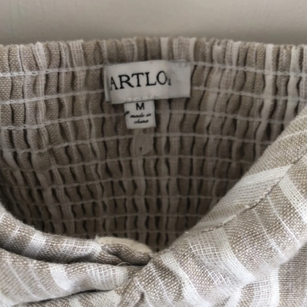 Heartloom khaki striped jumpsuit - Picture 6 of 7